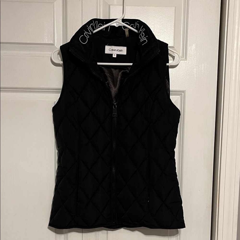 Calvin Klein Black Quilted Zip Vest